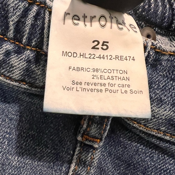 Retrofête Carter Pant NWT Sizes 25 & 26 Dark Bluejay MSRP $325 - Picture 8 of 9